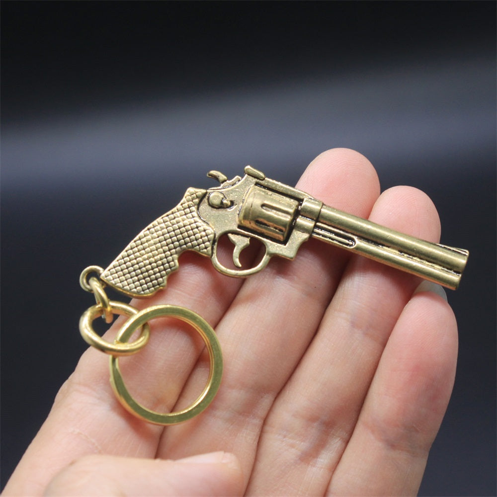 Pure Brass Pendant Arthur Morgan Revolver Keychain 6.2CM/2.4"