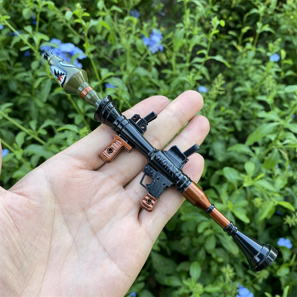 Metal Miniature Shark Head RPG-7 Rocket Launcher 17CM/6.7"