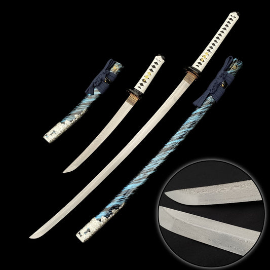 Damascus Steel Tsushima Ghost Lord Jin Sakai Katana Wakizashi 2 in 1 Pack