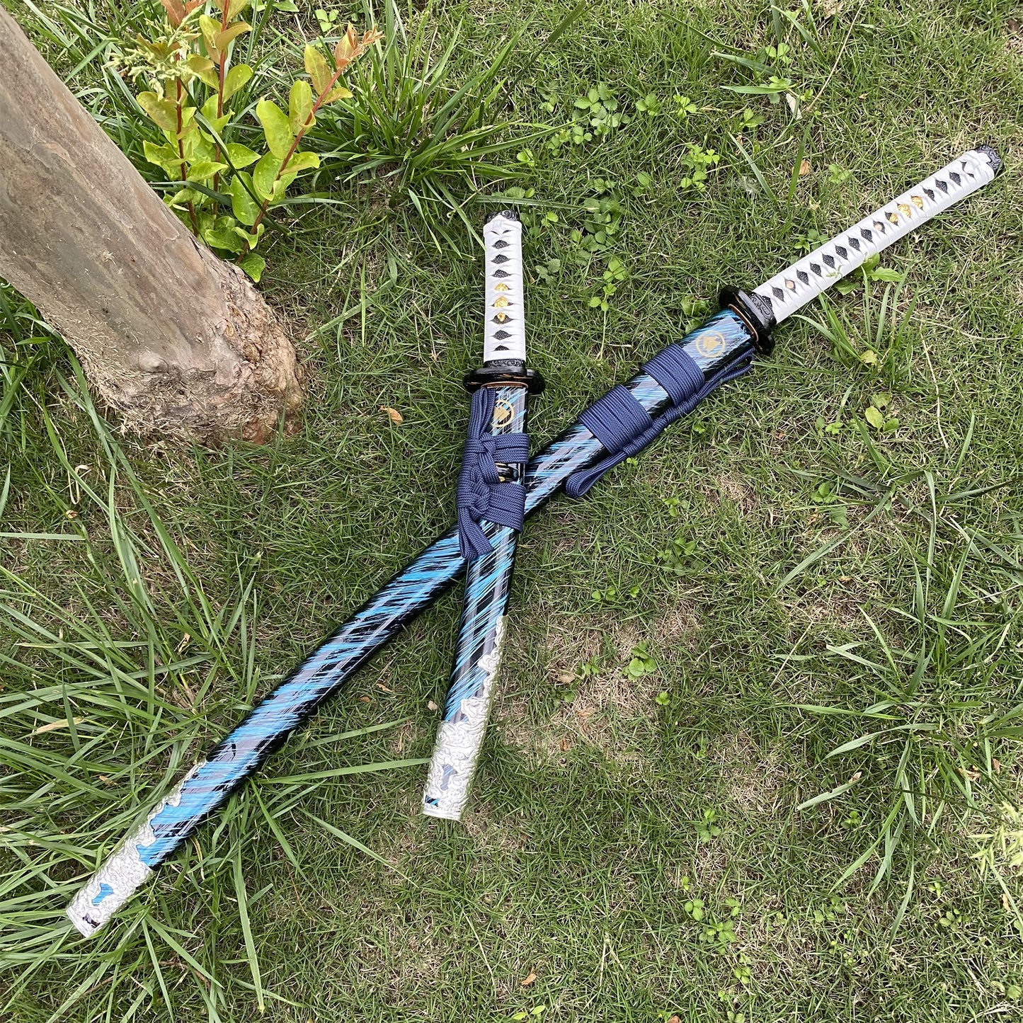 Damascus Steel Tsushima Ghost Lord Jin Sakai Katana Tanto 2 in 1 Pack