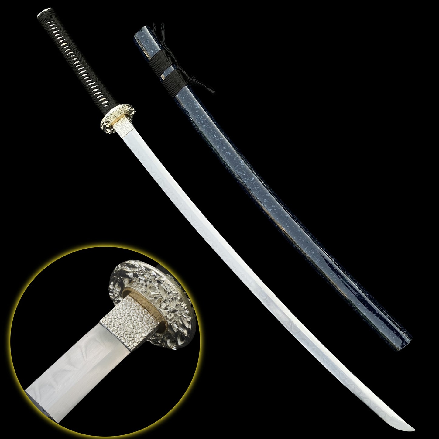 Japanese Katana Life-size Silver Brave Troops Katana Replica