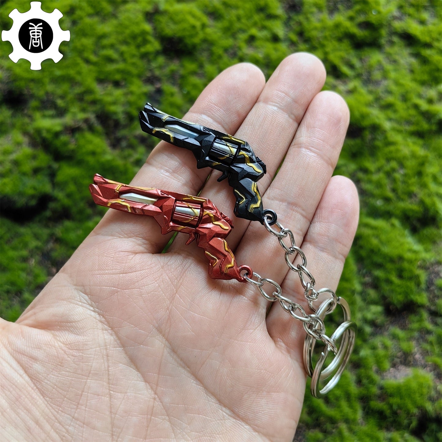 Metal Singularity Sheriff Gun Tiny KeyChain Pendant