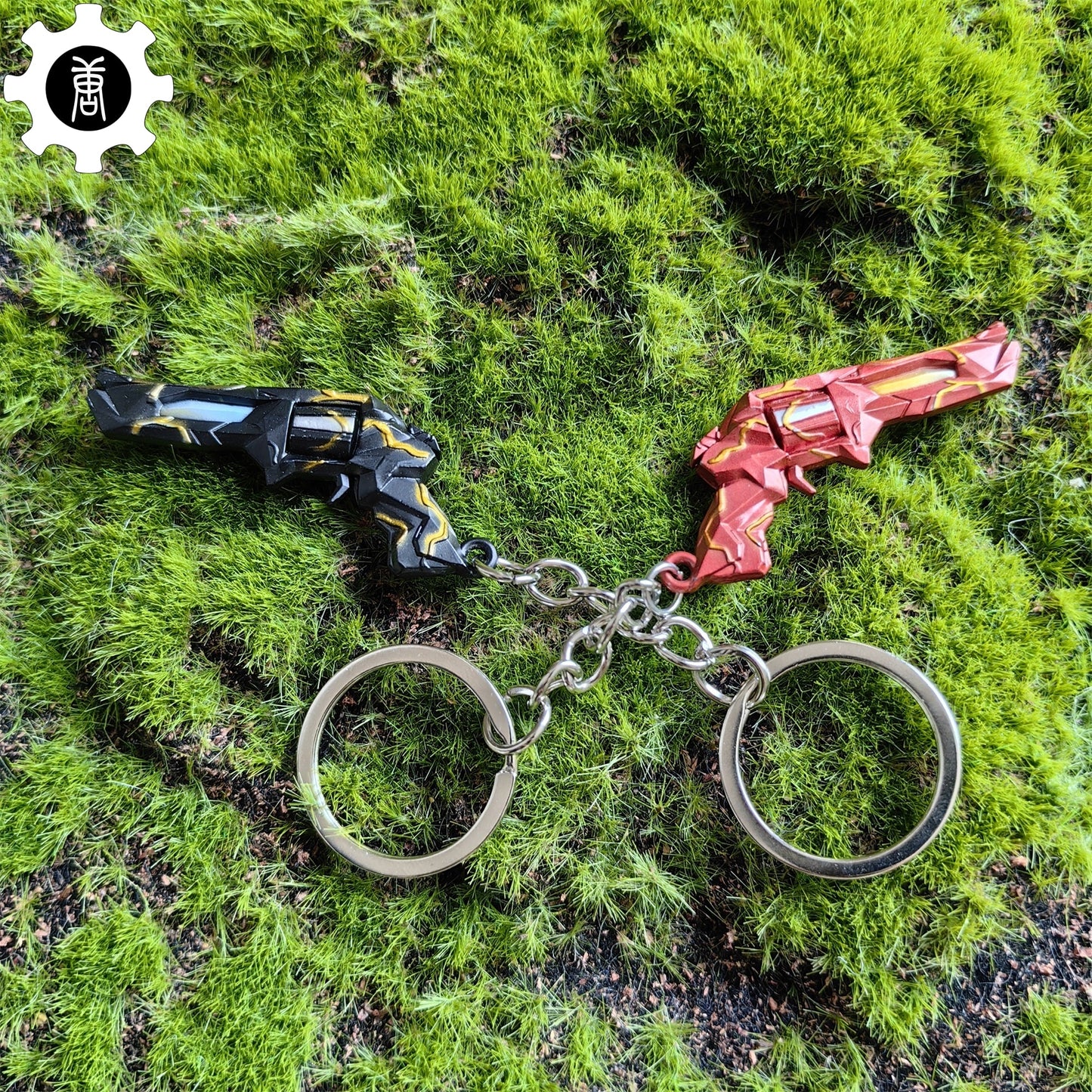 Metal Singularity Sheriff Gun Tiny KeyChain Pendant
