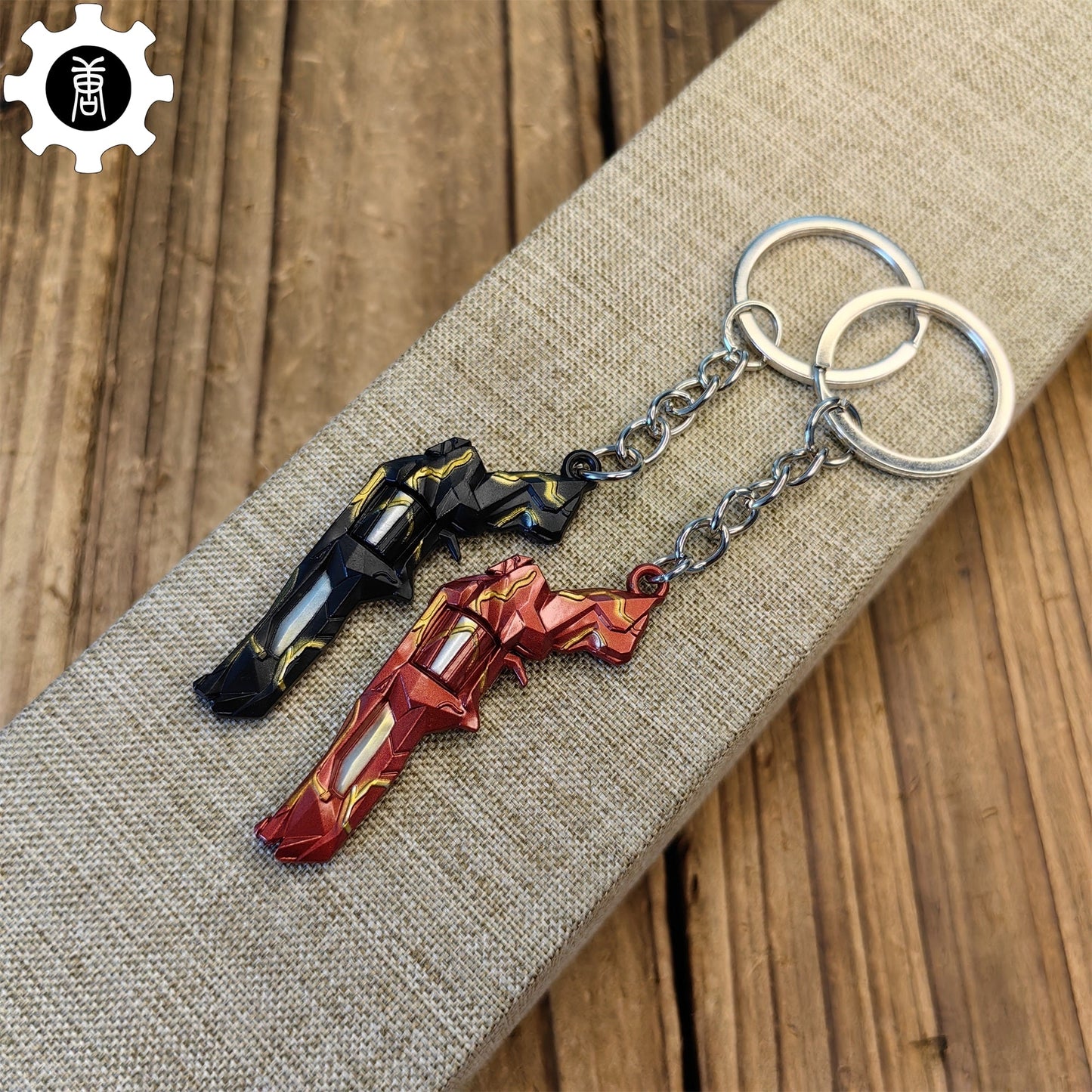 Metal Singularity Sheriff Gun Tiny KeyChain Pendant
