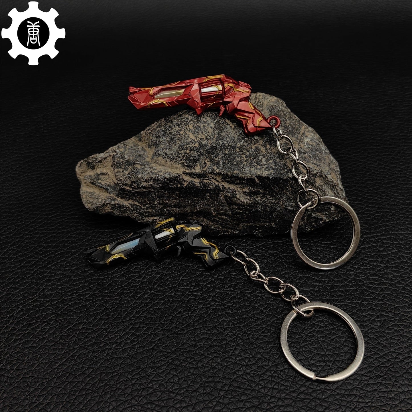 Metal Singularity Sheriff Gun Tiny KeyChain Pendant