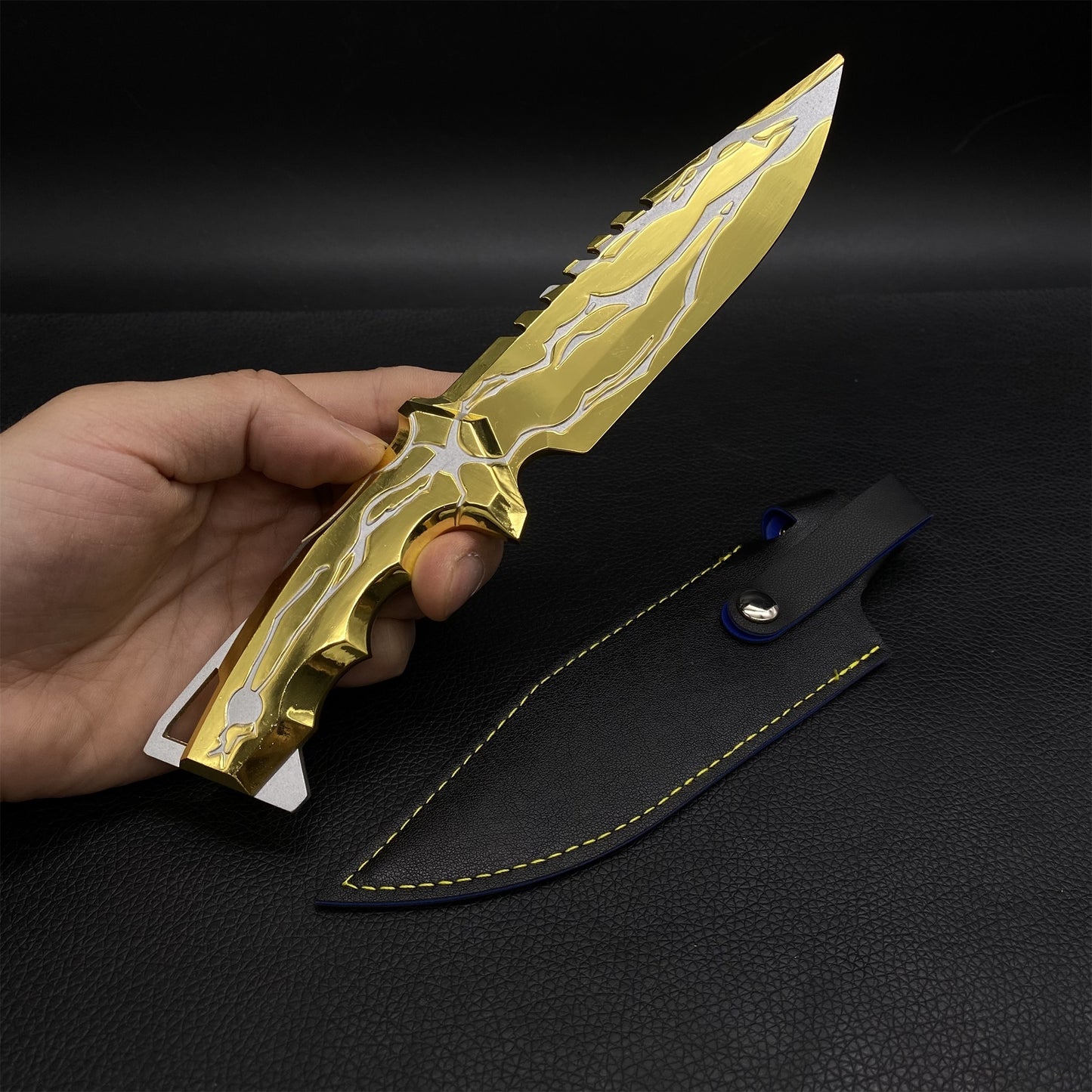 Metal Smite Knife Metal Melee Weapon Game 22CM Prop