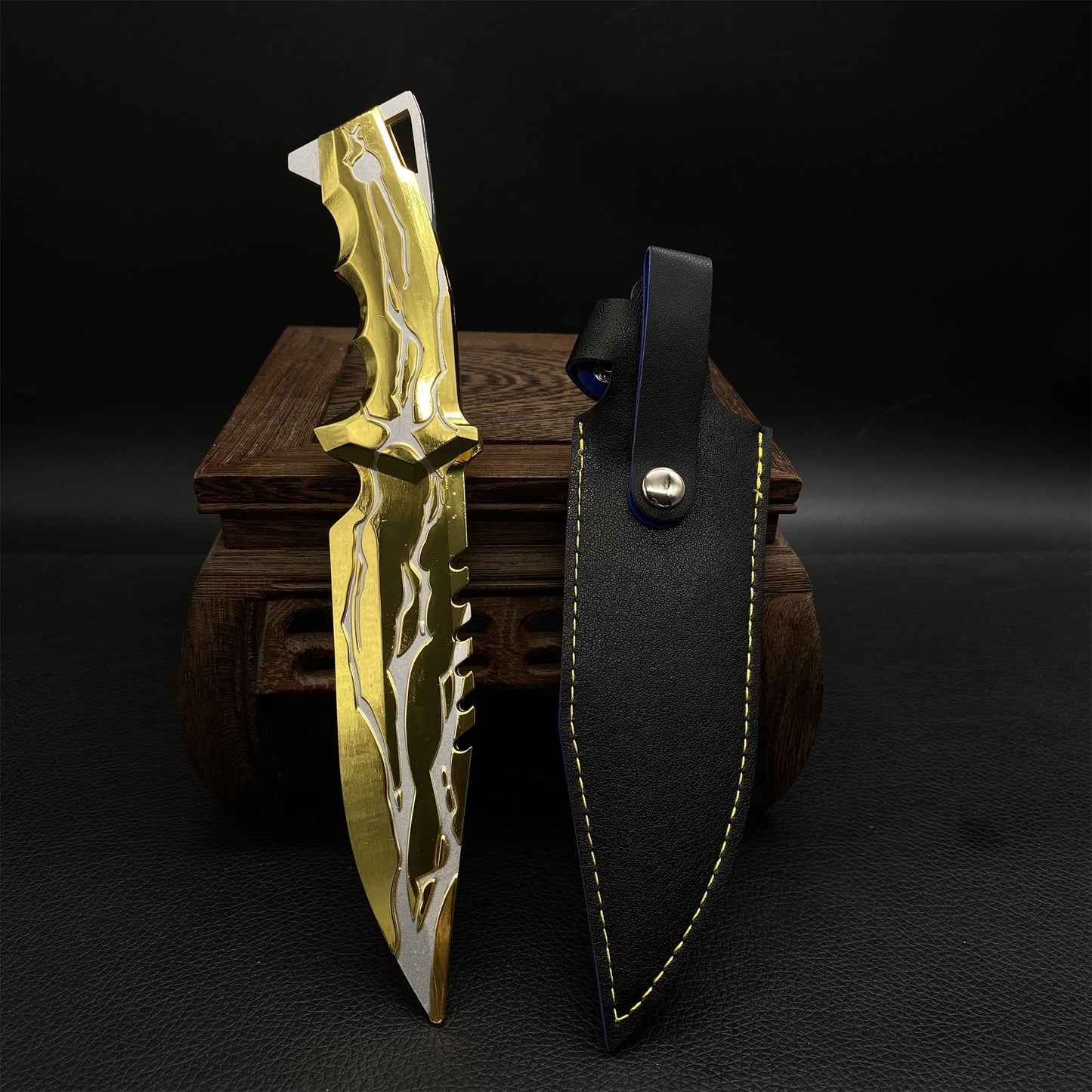 Metal Smite Knife Metal Melee Weapon Game 22CM Prop