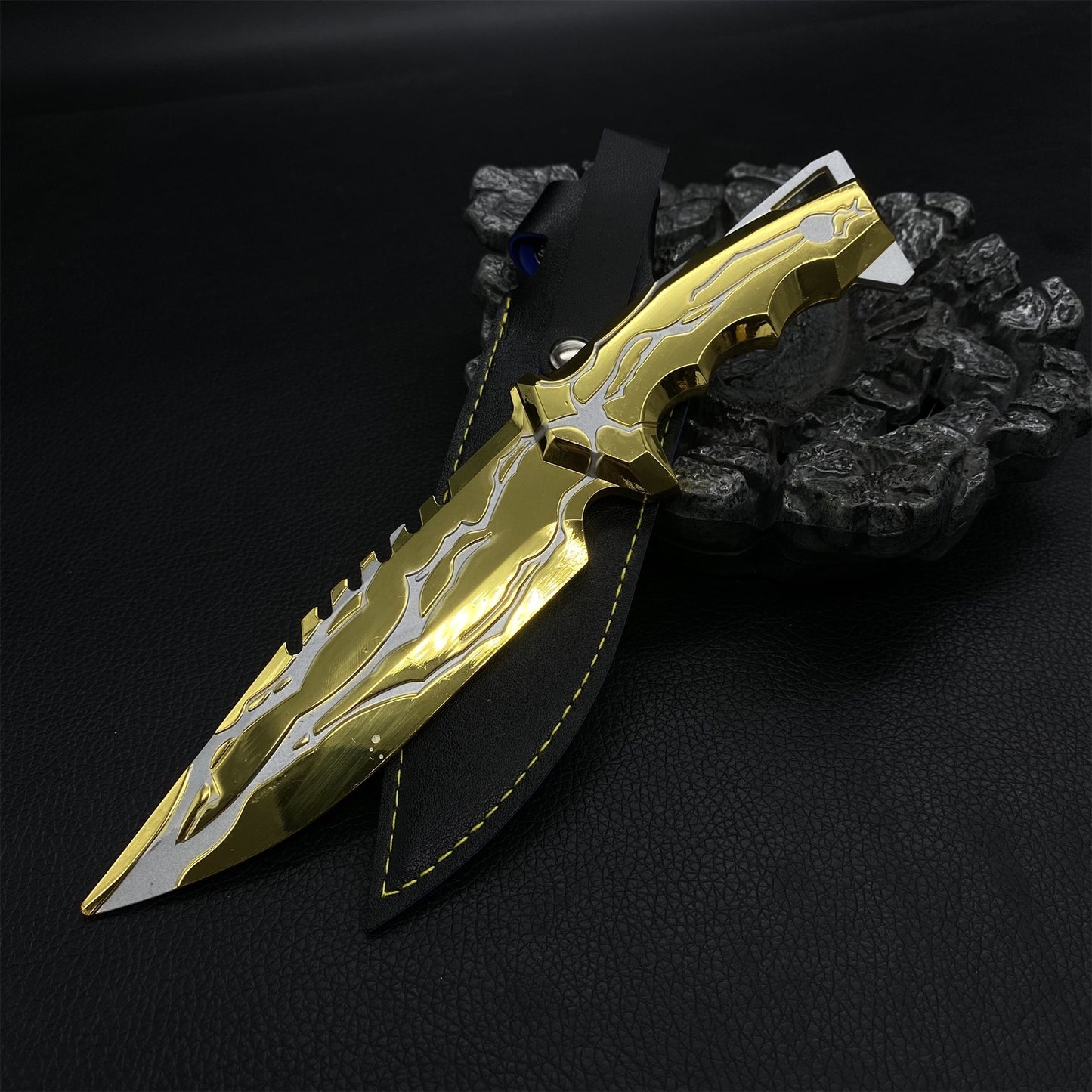 Metal Smite Knife Metal Melee Weapon Game 22CM Prop