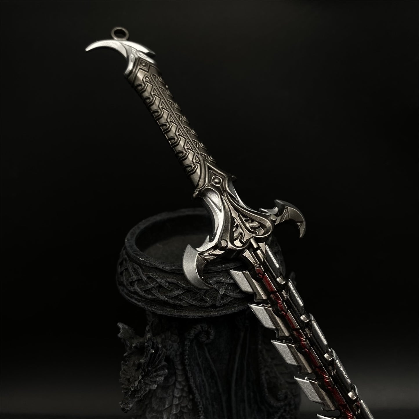Game Peripheral Metal Weapon Snake Blade Fan Mini Replica