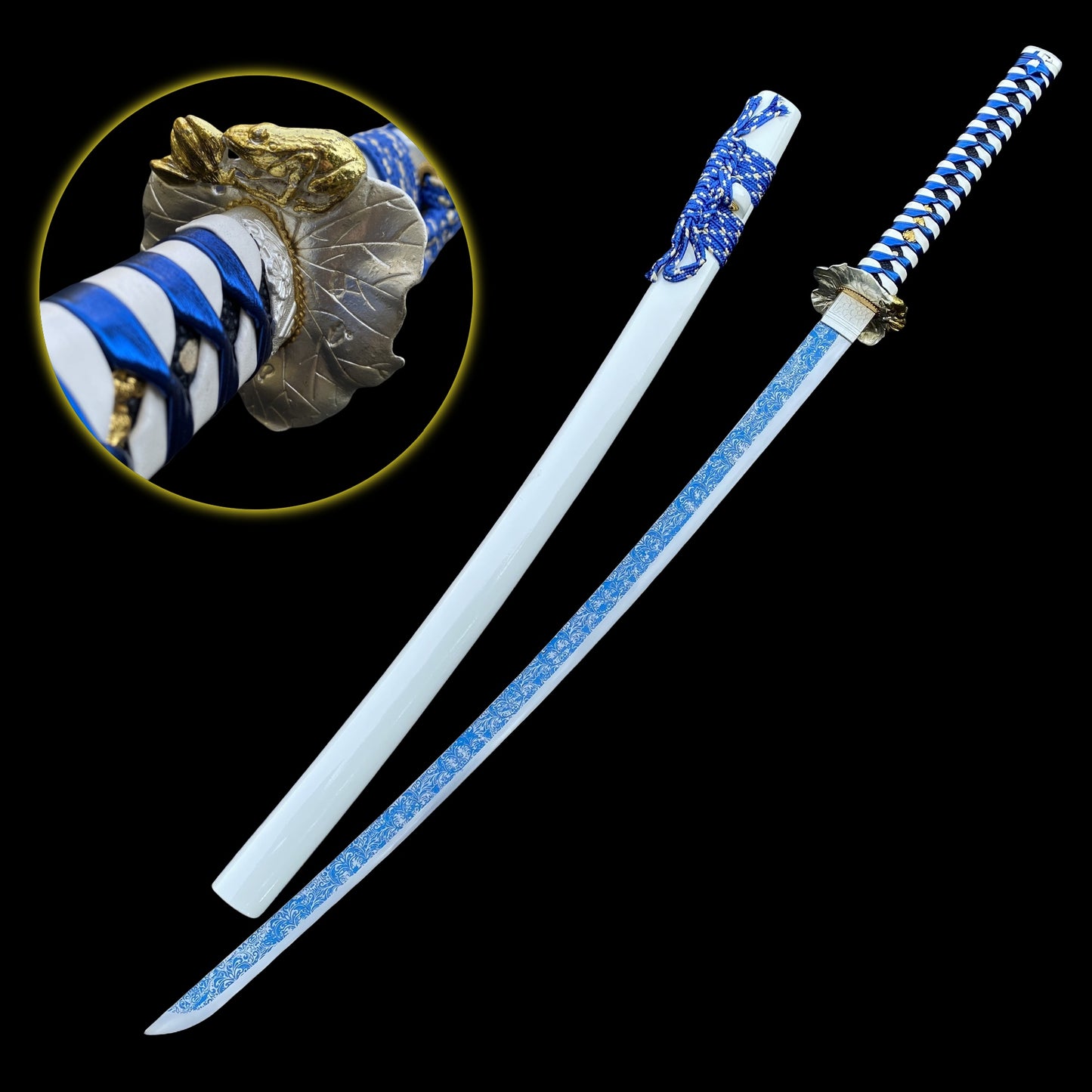 Cool Japanese Samurai Katana - Frog Tsuba