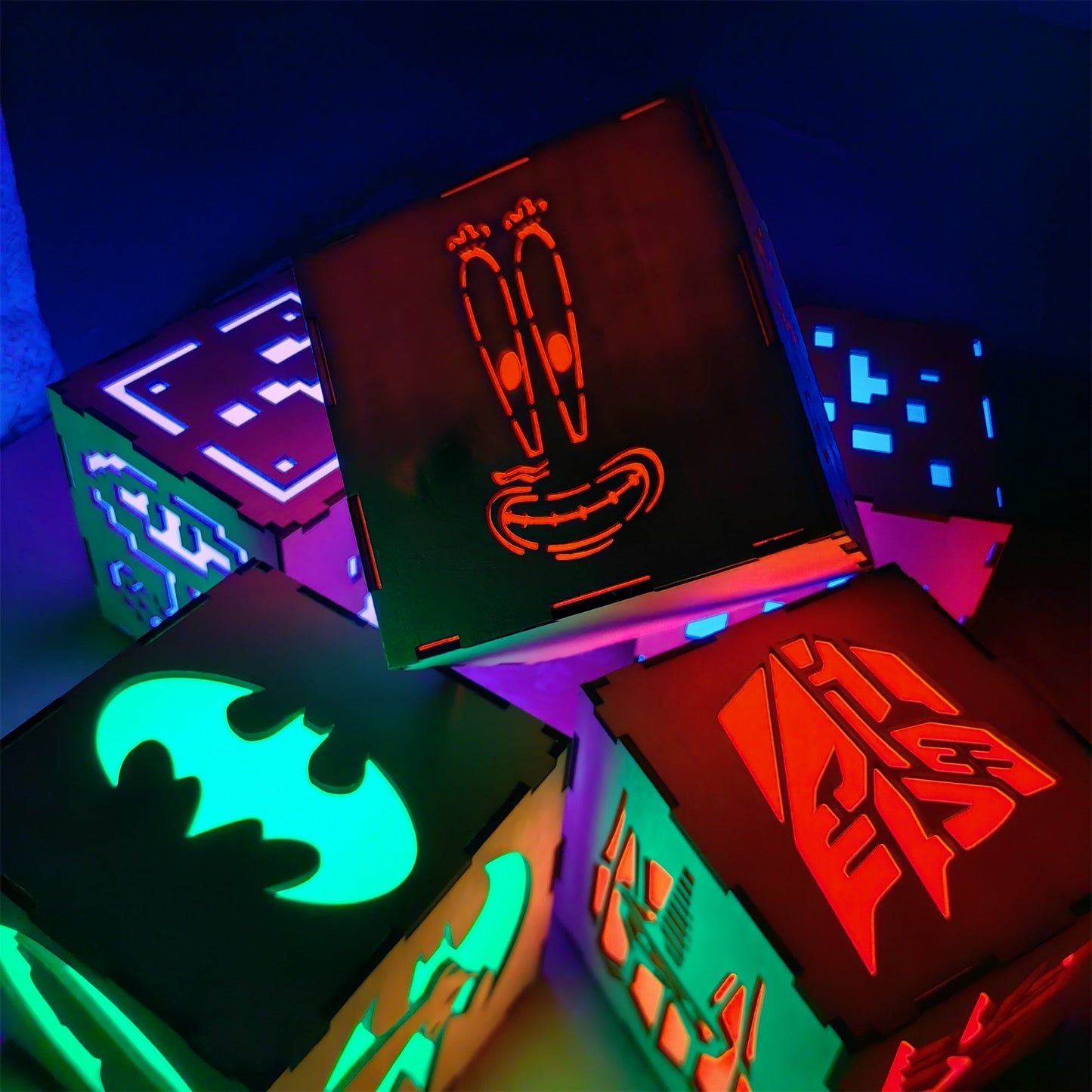 Handmade SpongeBob Wooden Lantern Night Light