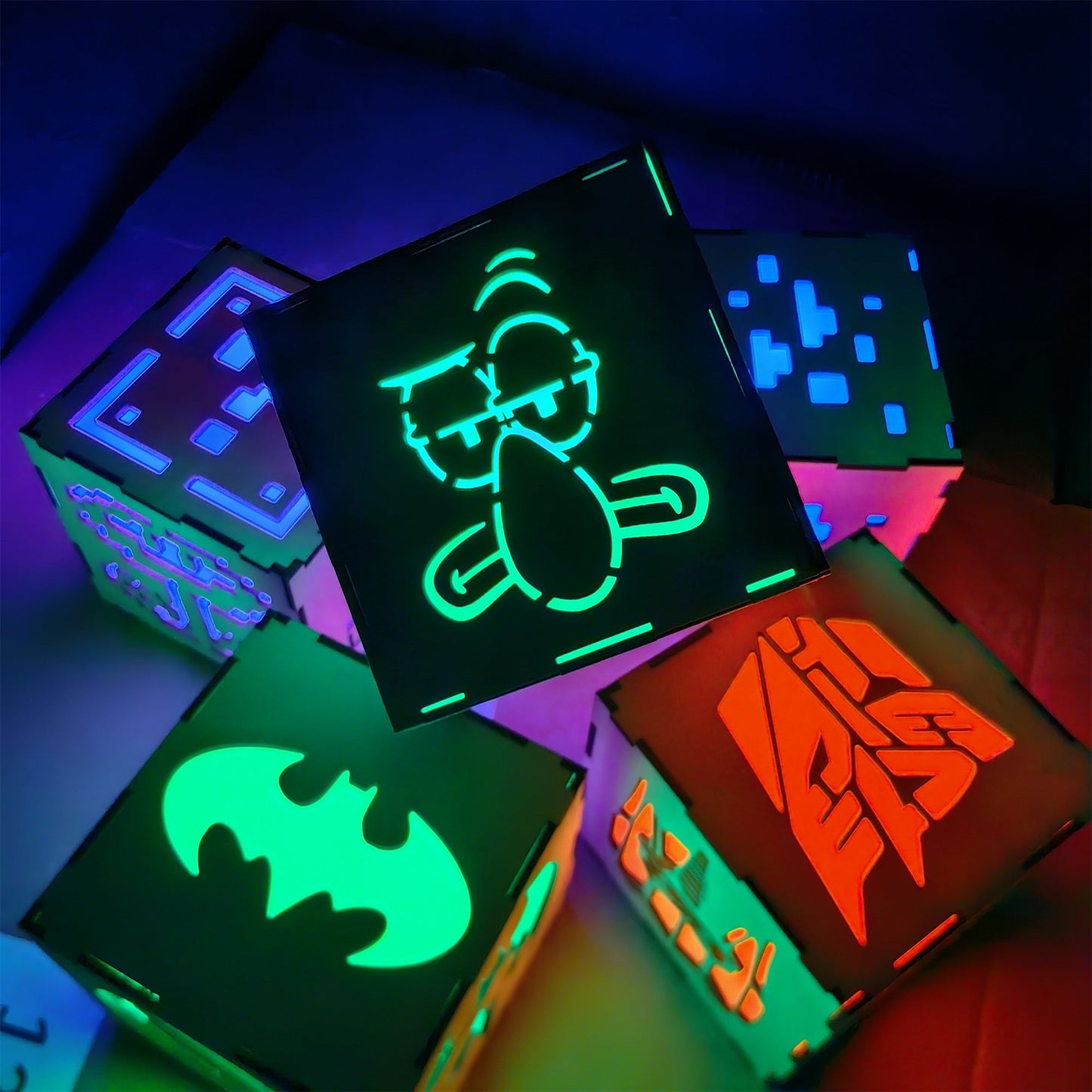 Handmade SpongeBob Wooden Lantern Night Light