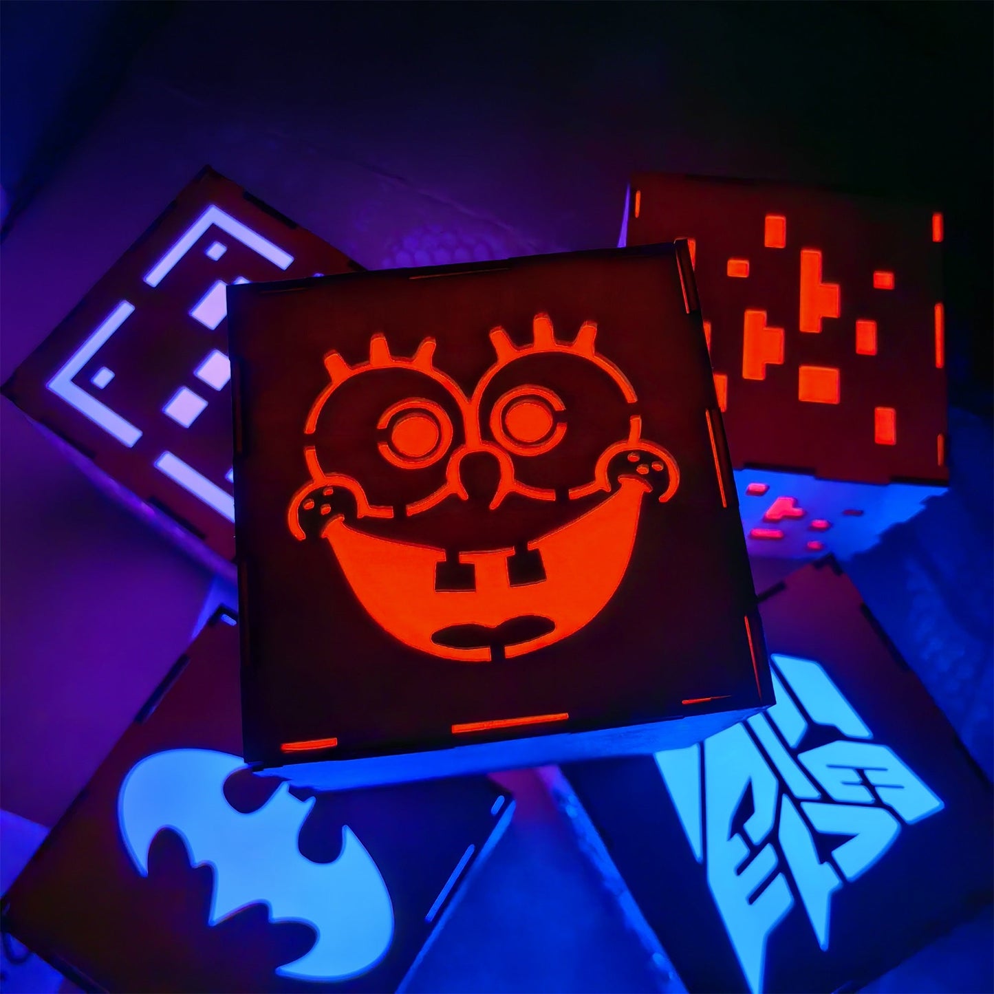 Handmade SpongeBob Wooden Lantern Night Light