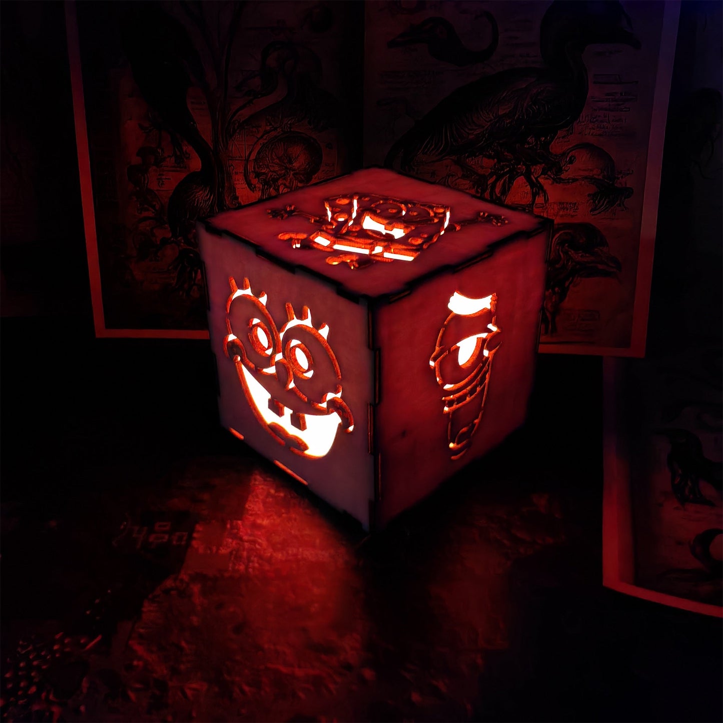 Handmade SpongeBob Wooden Lantern Night Light