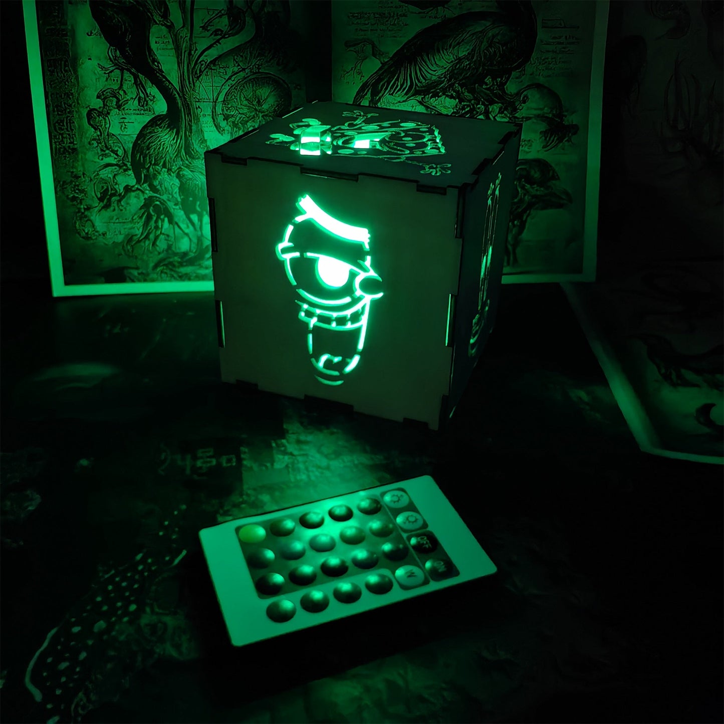 Handmade SpongeBob Wooden Lantern Night Light