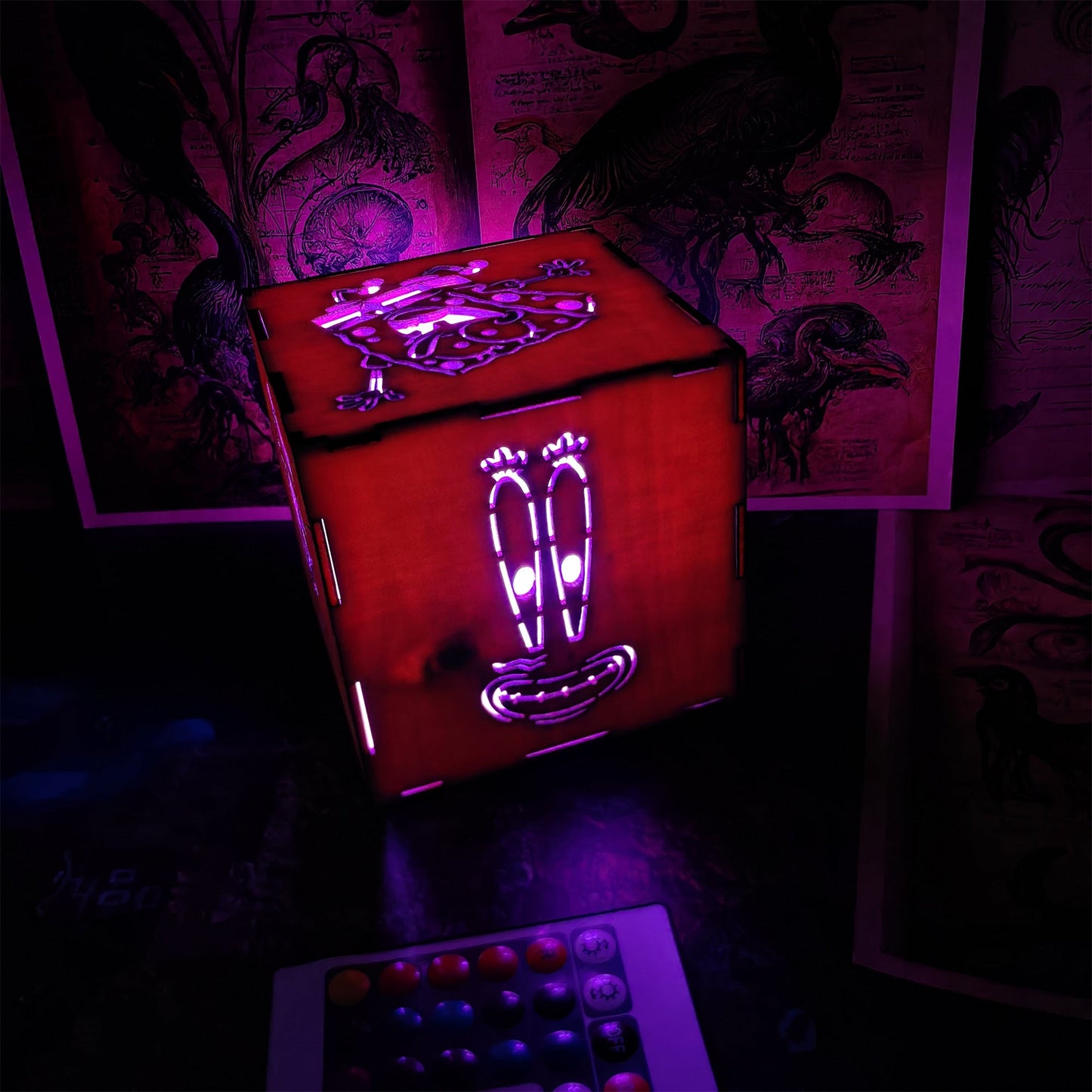 Handmade SpongeBob Wooden Lantern Night Light
