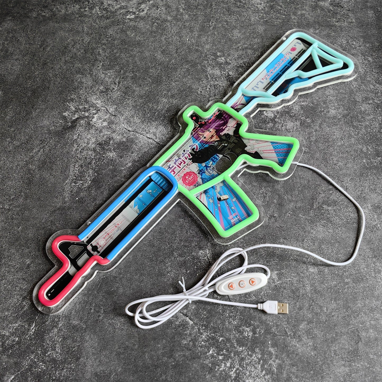 Customized CSGO M4A4 Neon Light Game Room Wall Decor
