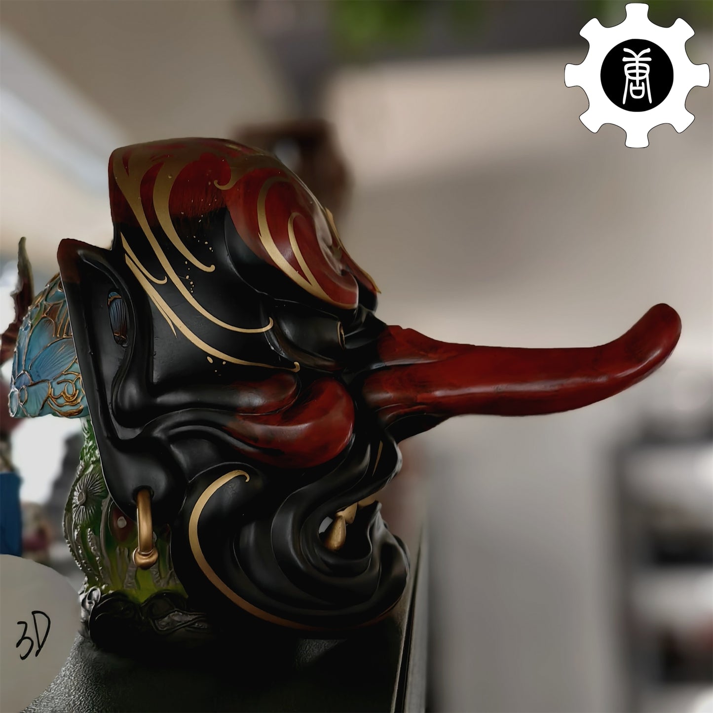 3D Printed Tengu Mask Japanese Style Wearable Mask Cosplay Prop