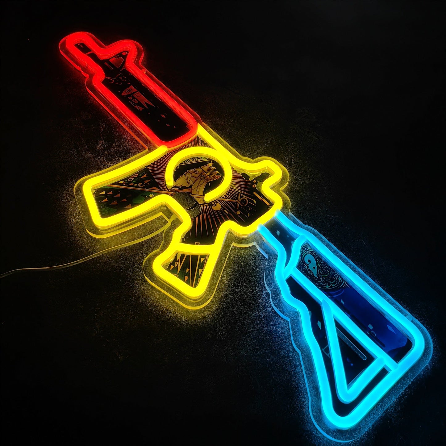 M4A4 The Emperor Color Rifle Neon Light Wall Decor