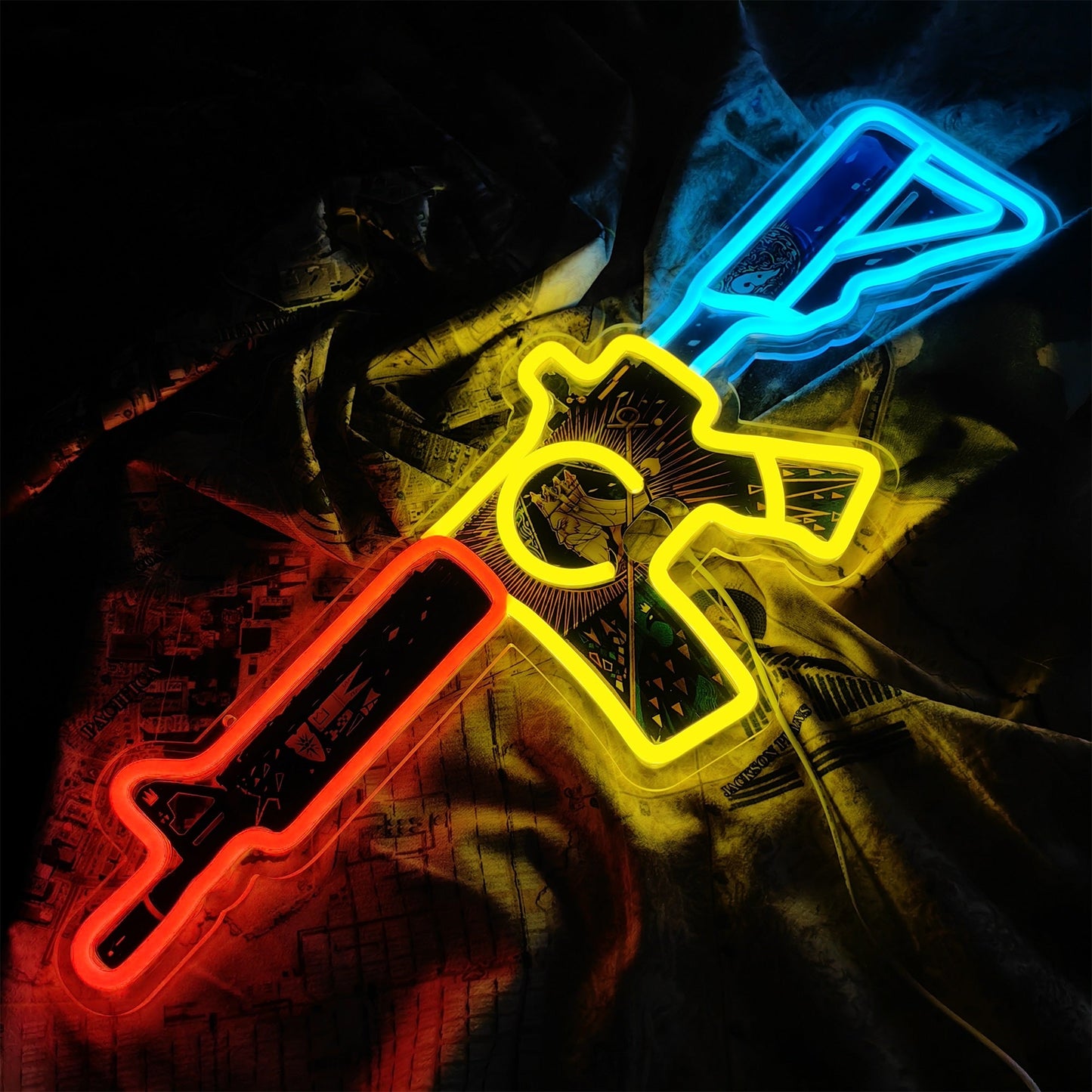 M4A4 The Emperor Color Rifle Neon Light Wall Decor