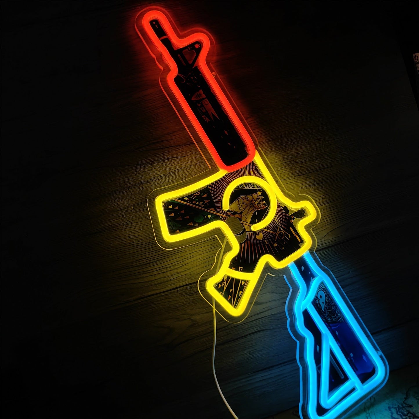 M4A4 The Emperor Color Rifle Neon Light Wall Decor