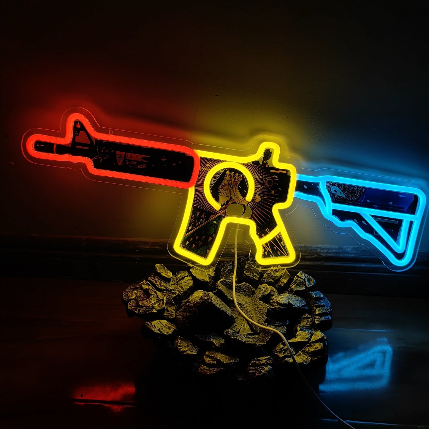 M4A4 The Emperor Color Rifle Neon Light Wall Decor