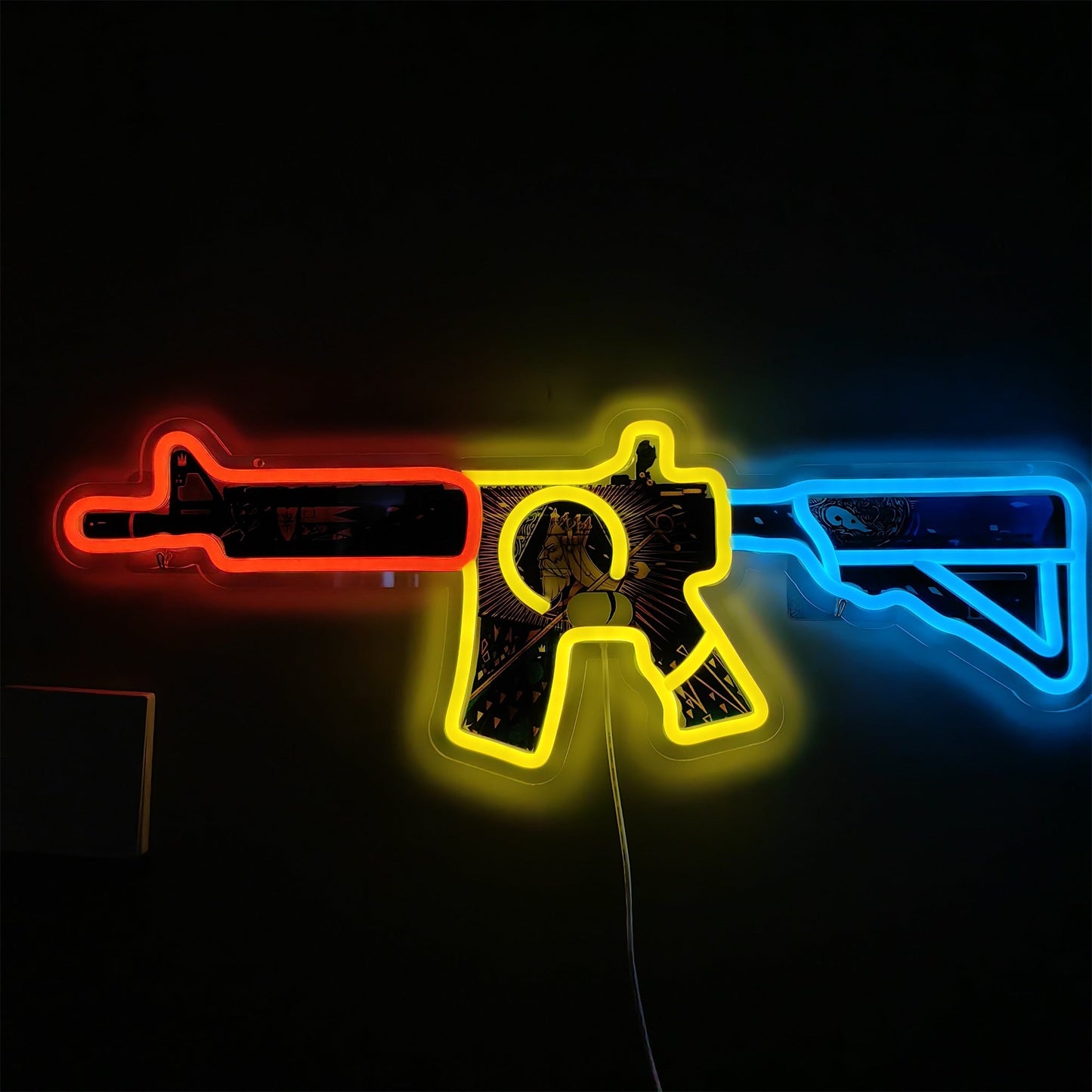 M4A4 The Emperor Color Rifle Neon Light Wall Decor
