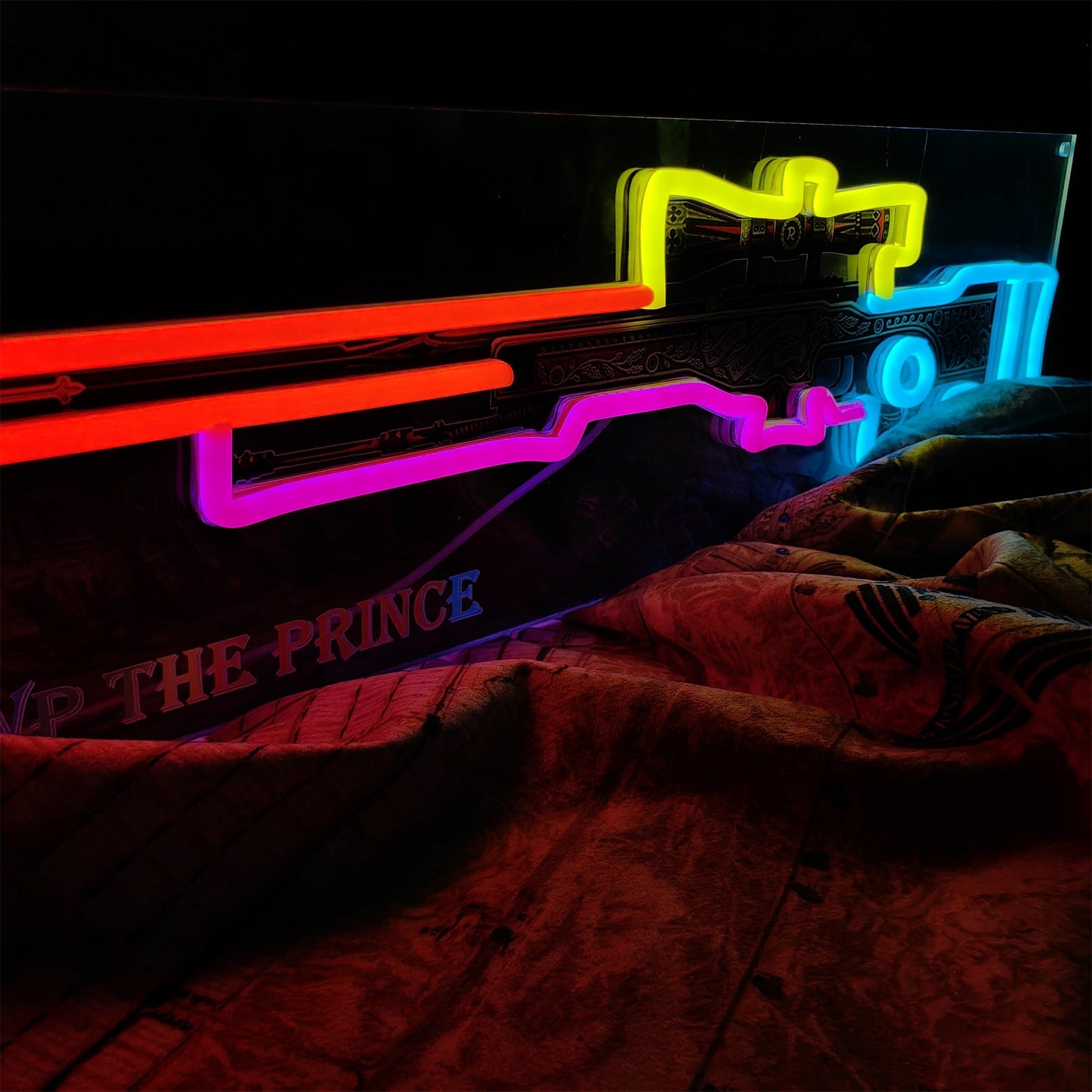 AWP The Prince Gun Neon Light Wall Decor