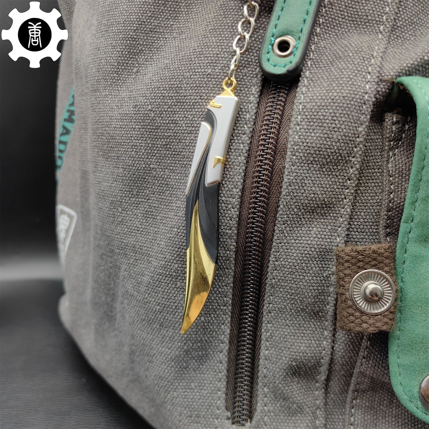 Mini Tilde Knife Tiny Keychain Metal Pendant 2 In 1 Pack