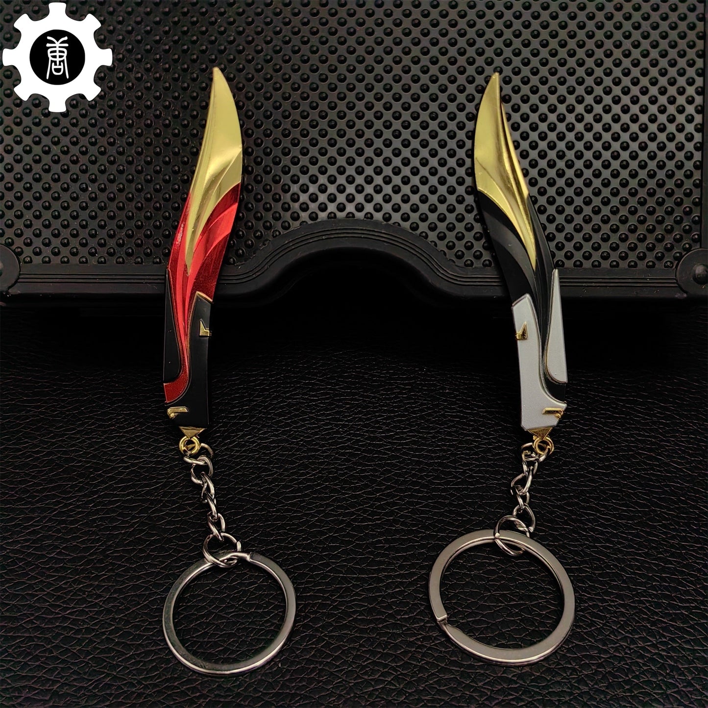 Mini Tilde Knife Tiny Keychain Metal Pendant 2 In 1 Pack