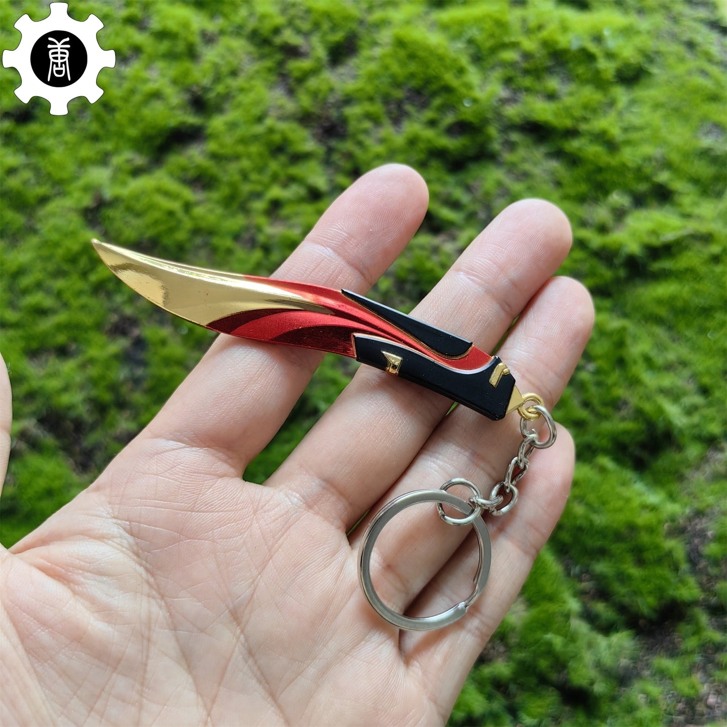 Mini Tilde Knife Tiny Keychain Metal Pendant 2 In 1 Pack