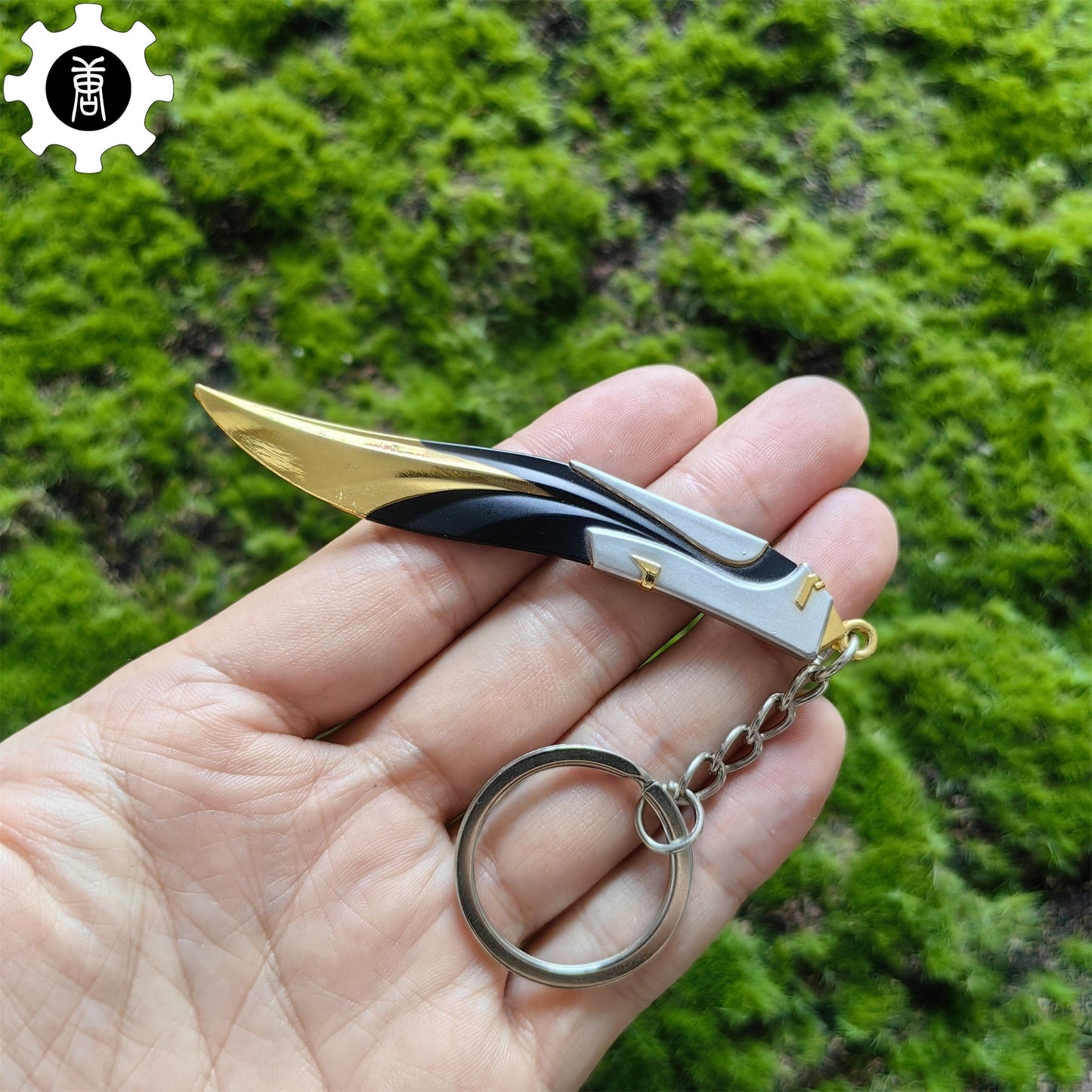 Mini Tilde Knife Tiny Keychain Metal Pendant 2 In 1 Pack