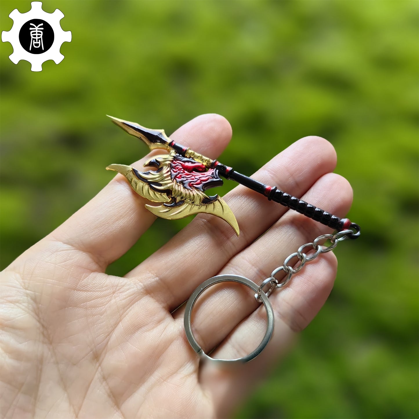 Mini Twin Shadow Axe Weapon Pendant Keychain