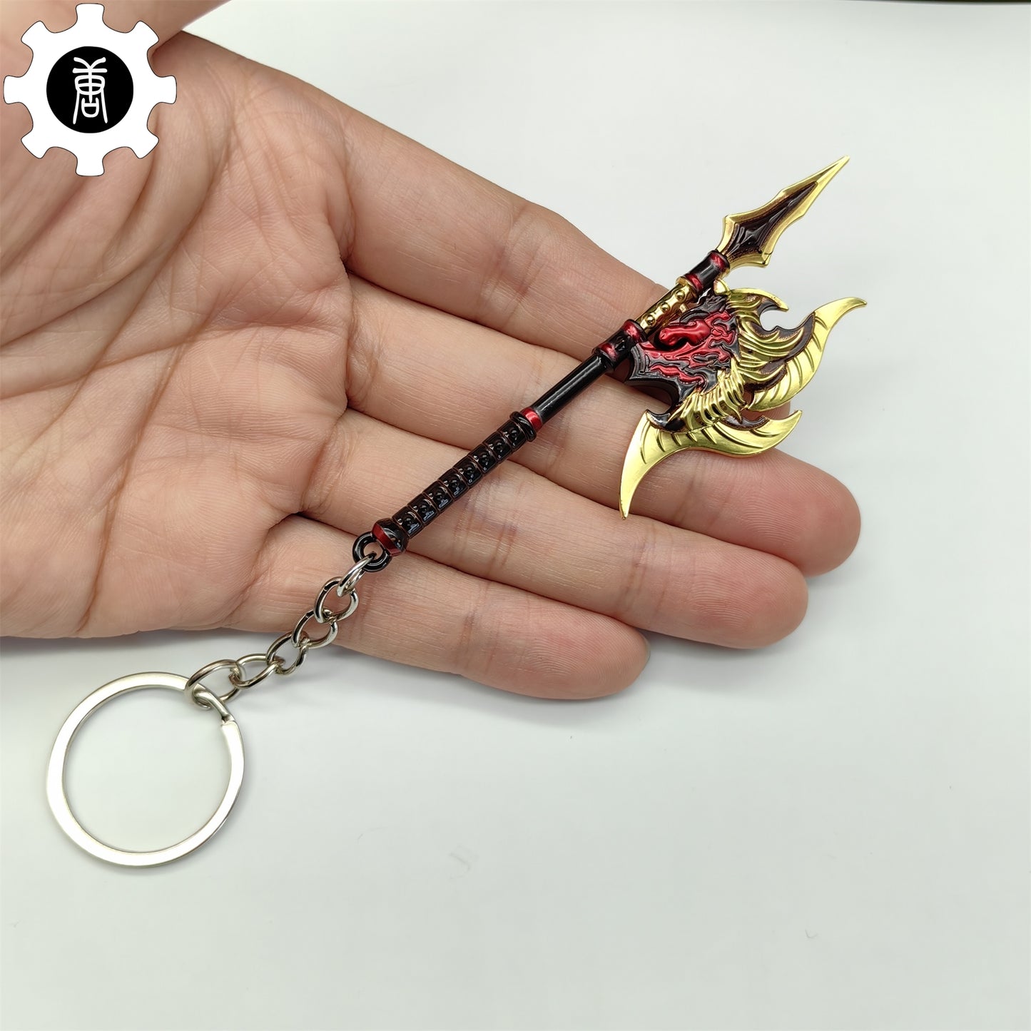 Mini Twin Shadow Axe Weapon Pendant Keychain