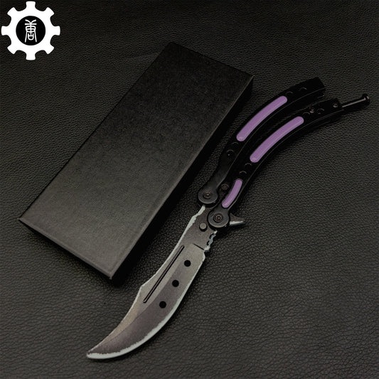 Ultraviolet Balisong Stainless Steel Game Butterfly Knife 