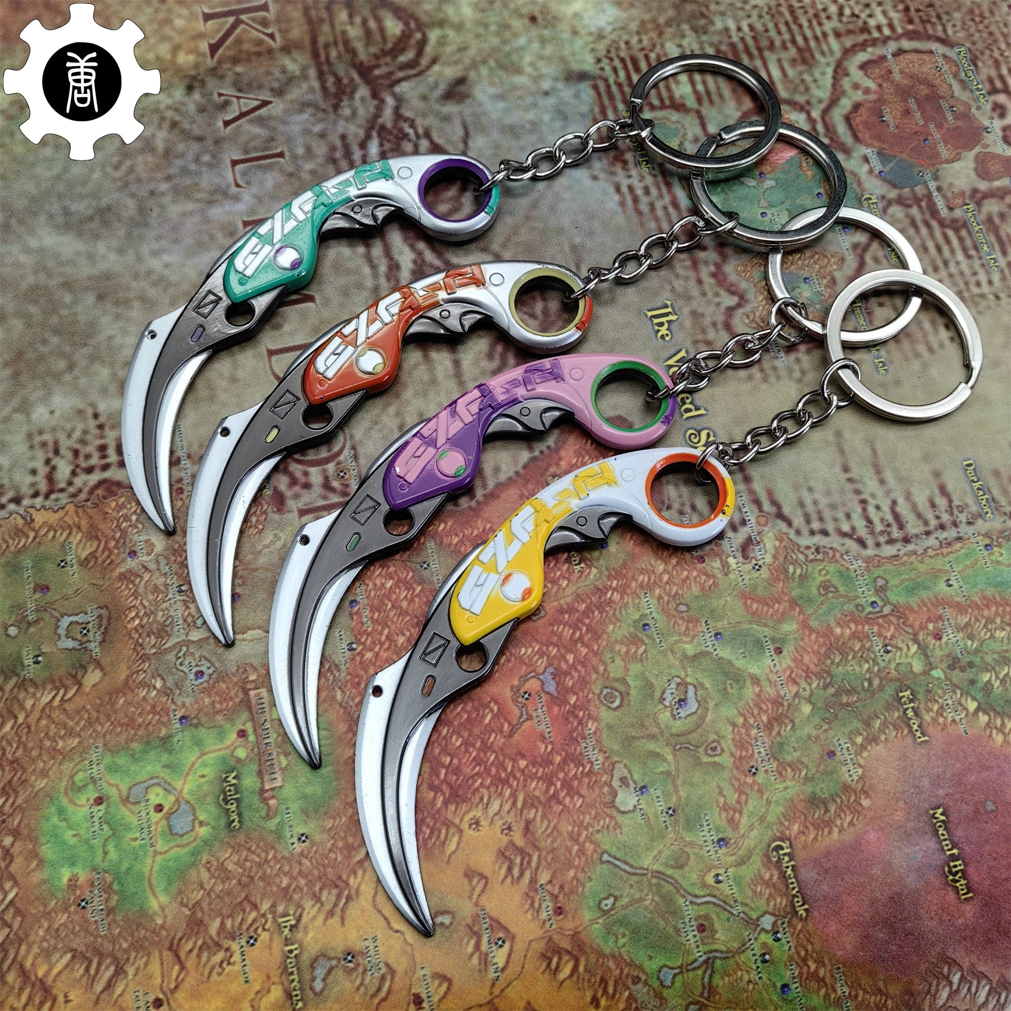 Metal Velocity Karambit Tiny Keychain Pendant – Leones