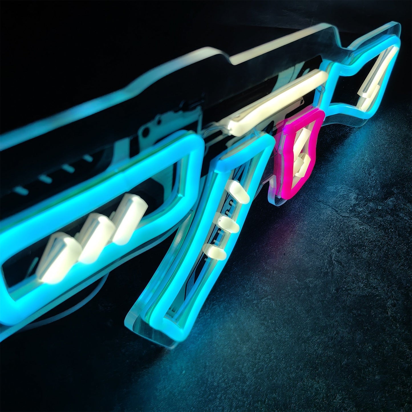 AK47 Vulcan 3D Colorful Neon Light Wall Decor