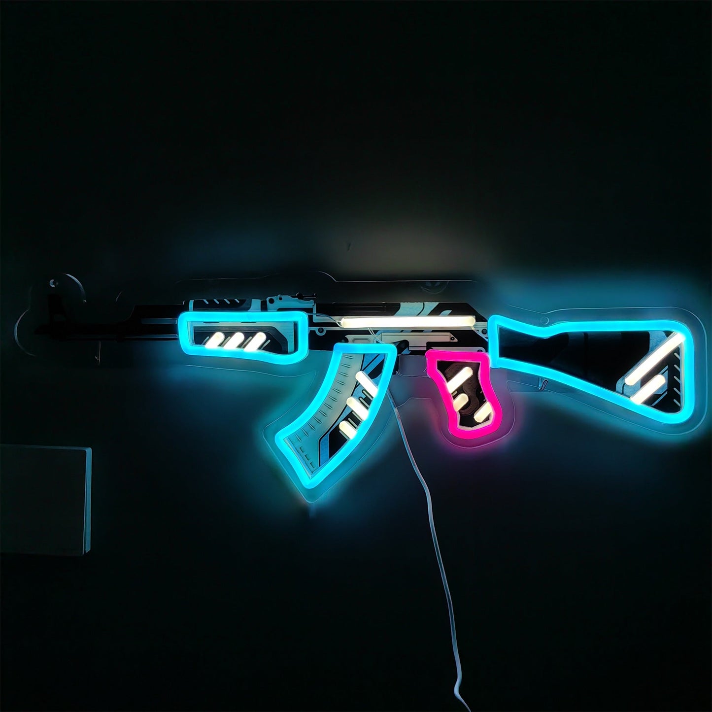 AK47 Vulcan 3D Colorful Neon Light Wall Decor