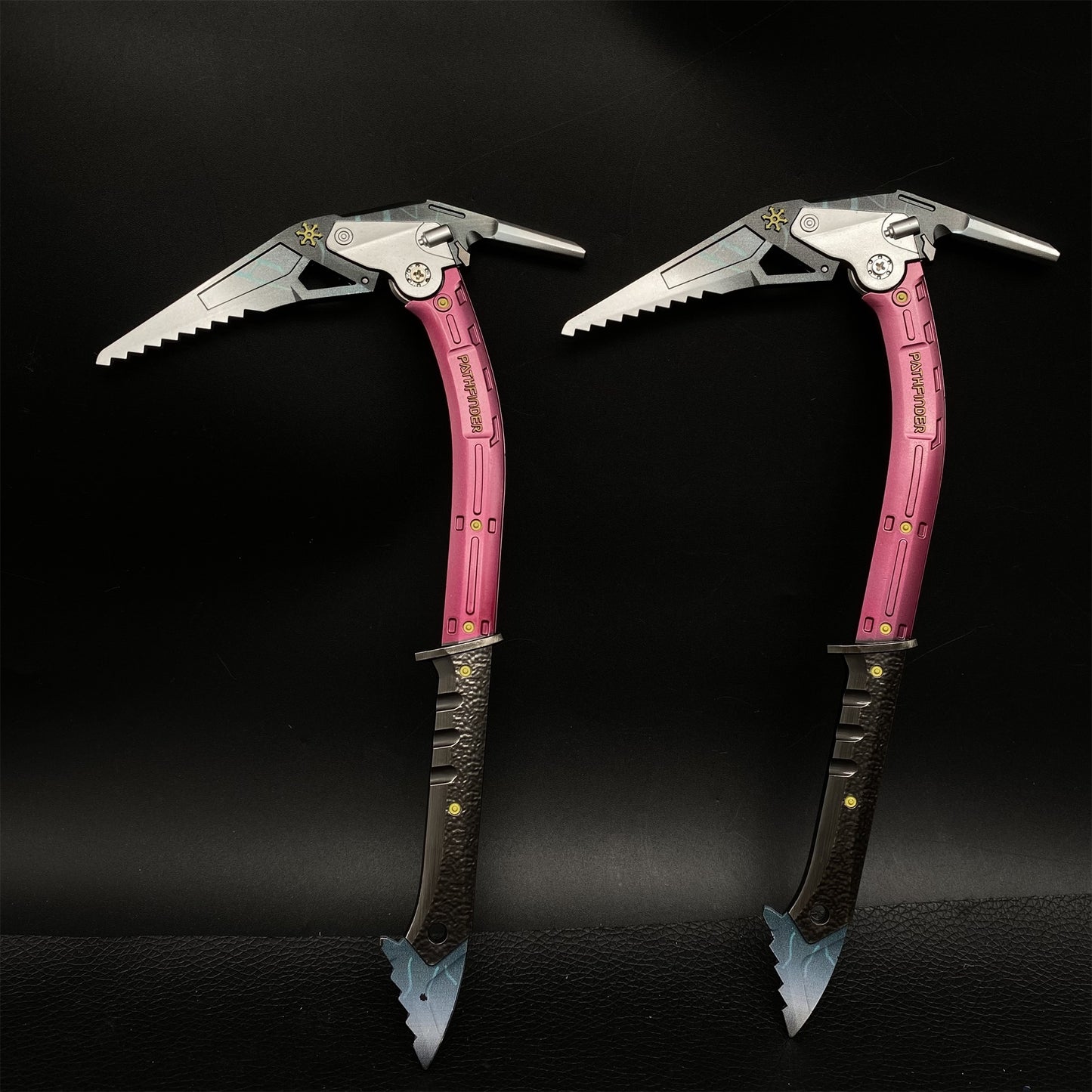 Winter Ice Pickaxe Foldable Sickle Metal Replica A Pair