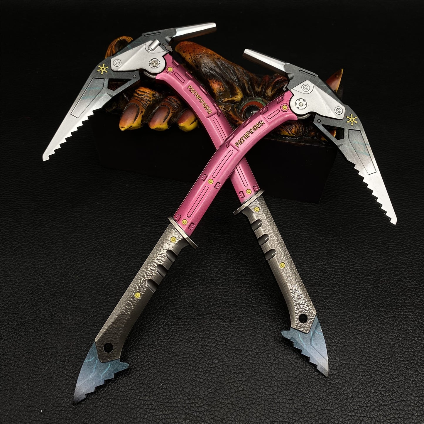 Winter Ice Pickaxe Foldable Sickle Metal Replica A Pair