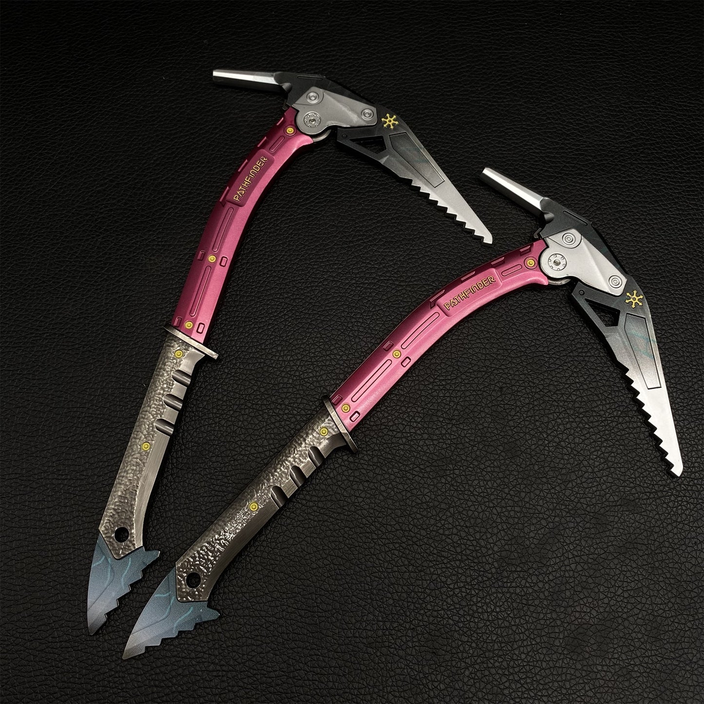Winter Ice Pickaxe Foldable Sickle Metal Replica A Pair