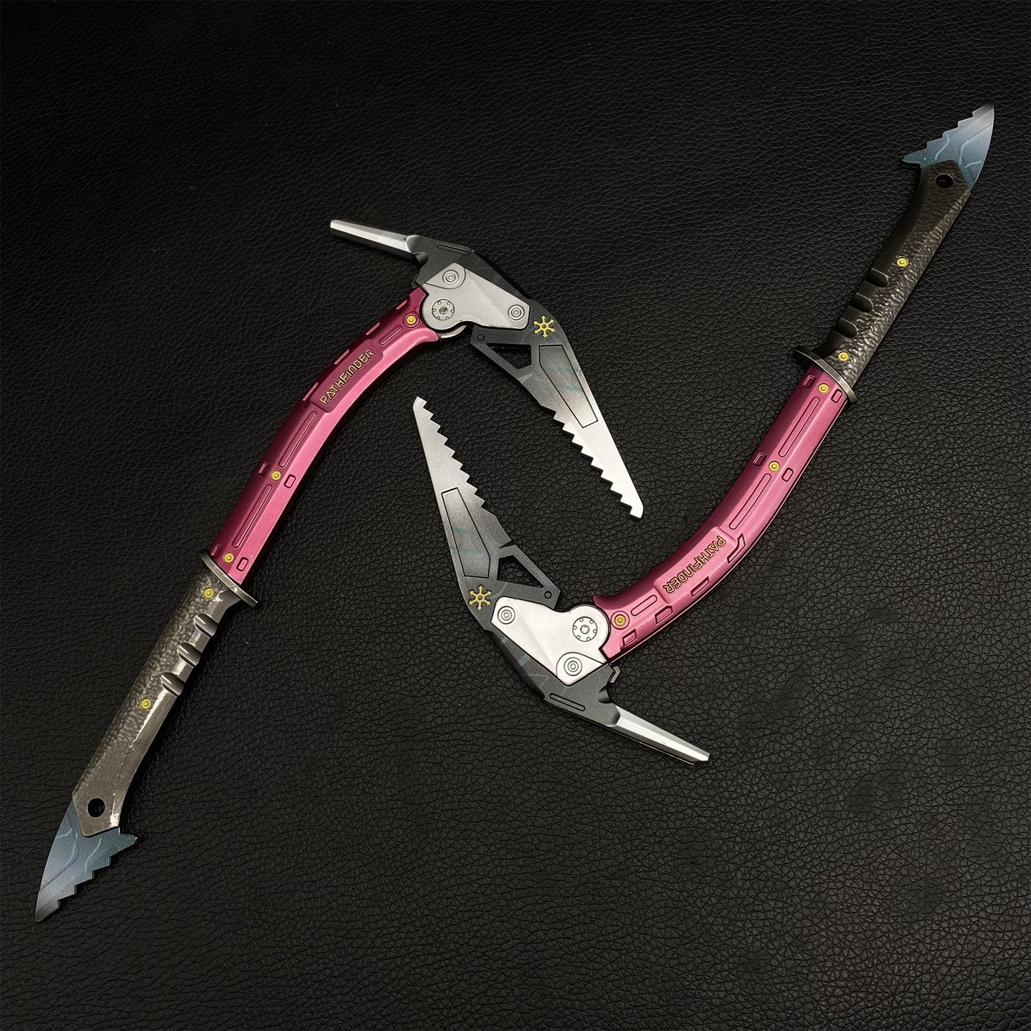 Winter Ice Pickaxe Foldable Sickle Metal Replica A Pair