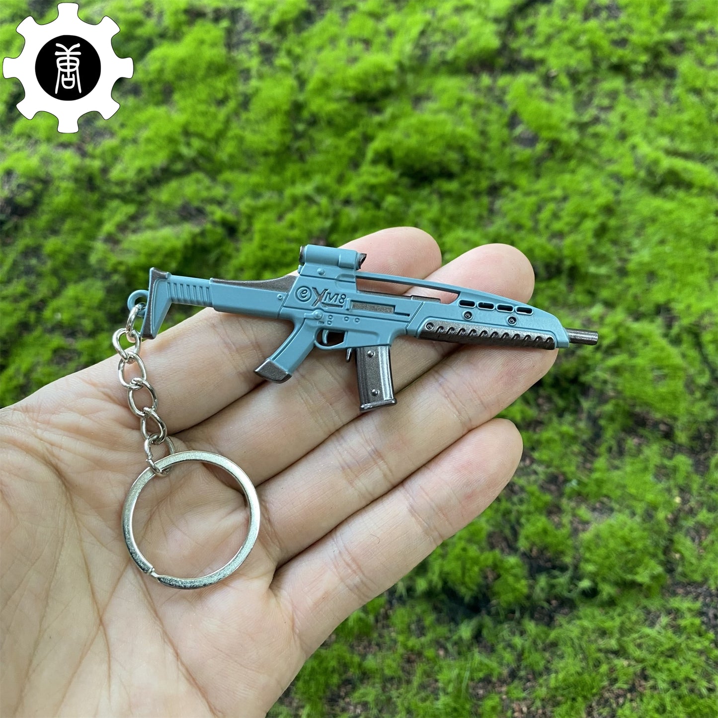21 in 1 World Famous Assault Rifle Gun Keychain Metal Pendant For Military Hobby