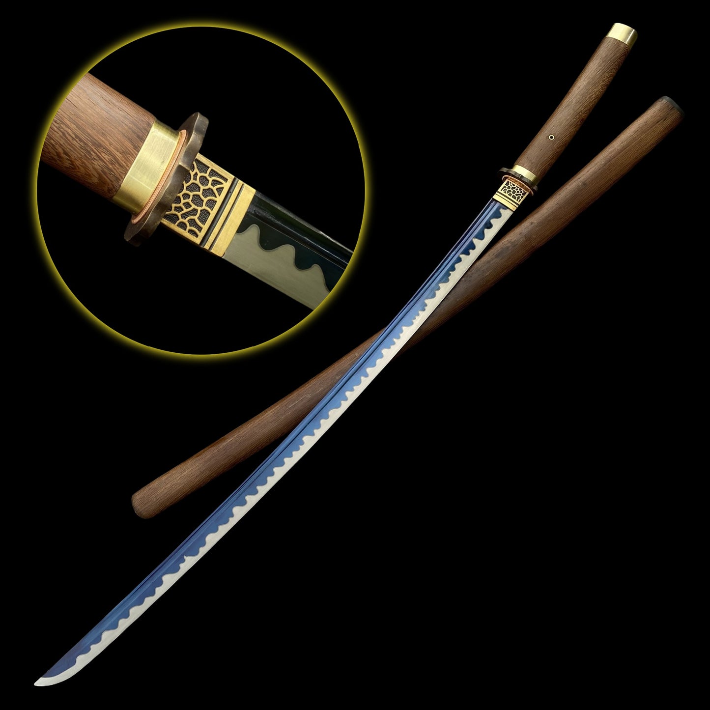 Authentic Japanese Katana Ninja Sword With Rose Wood Sheath