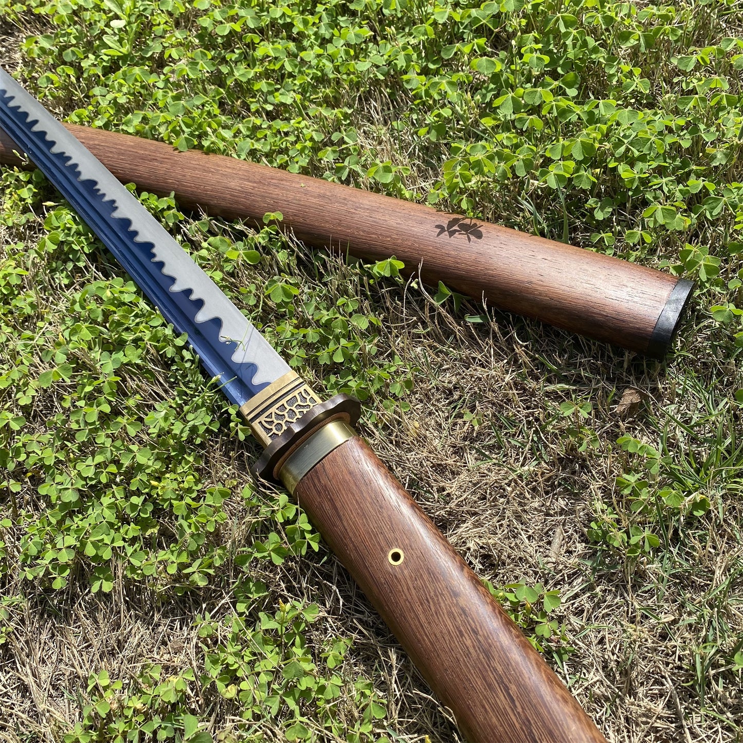 Authentic Japanese Katana Ninja Sword With Rose Wood Sheath