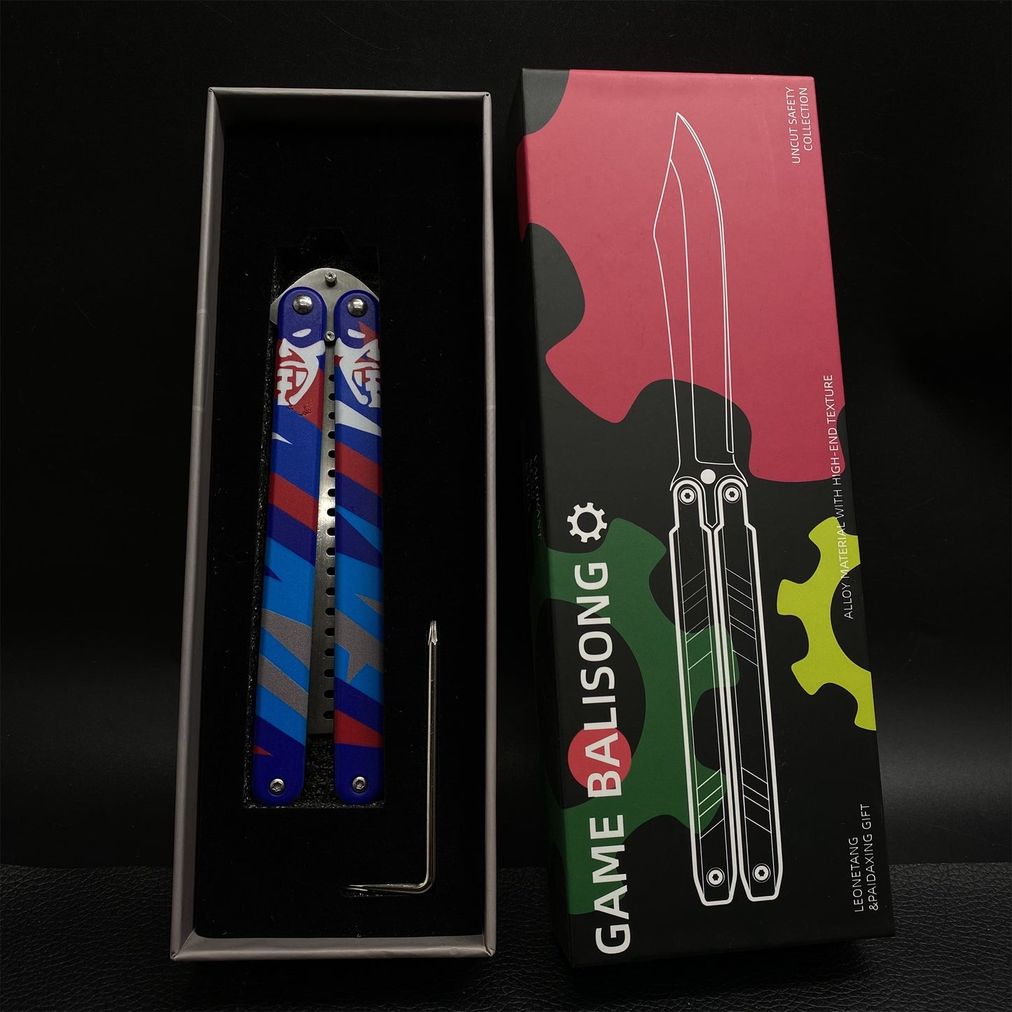 Blunt Blade Stainless Steel Yoru Comb Balisong Butterfly Trainer