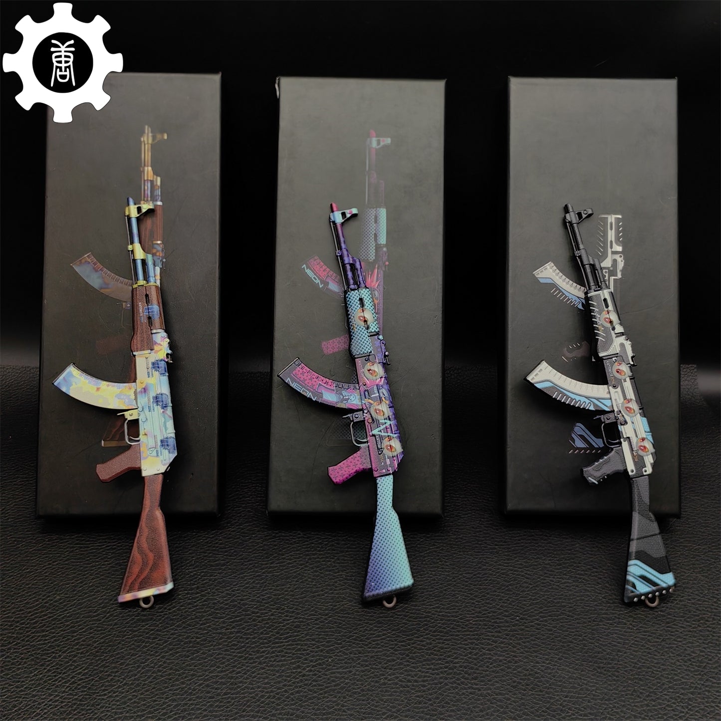 AK47 Neon Rider Case Hardened AK47 Vulcan Metal Gun Miniature