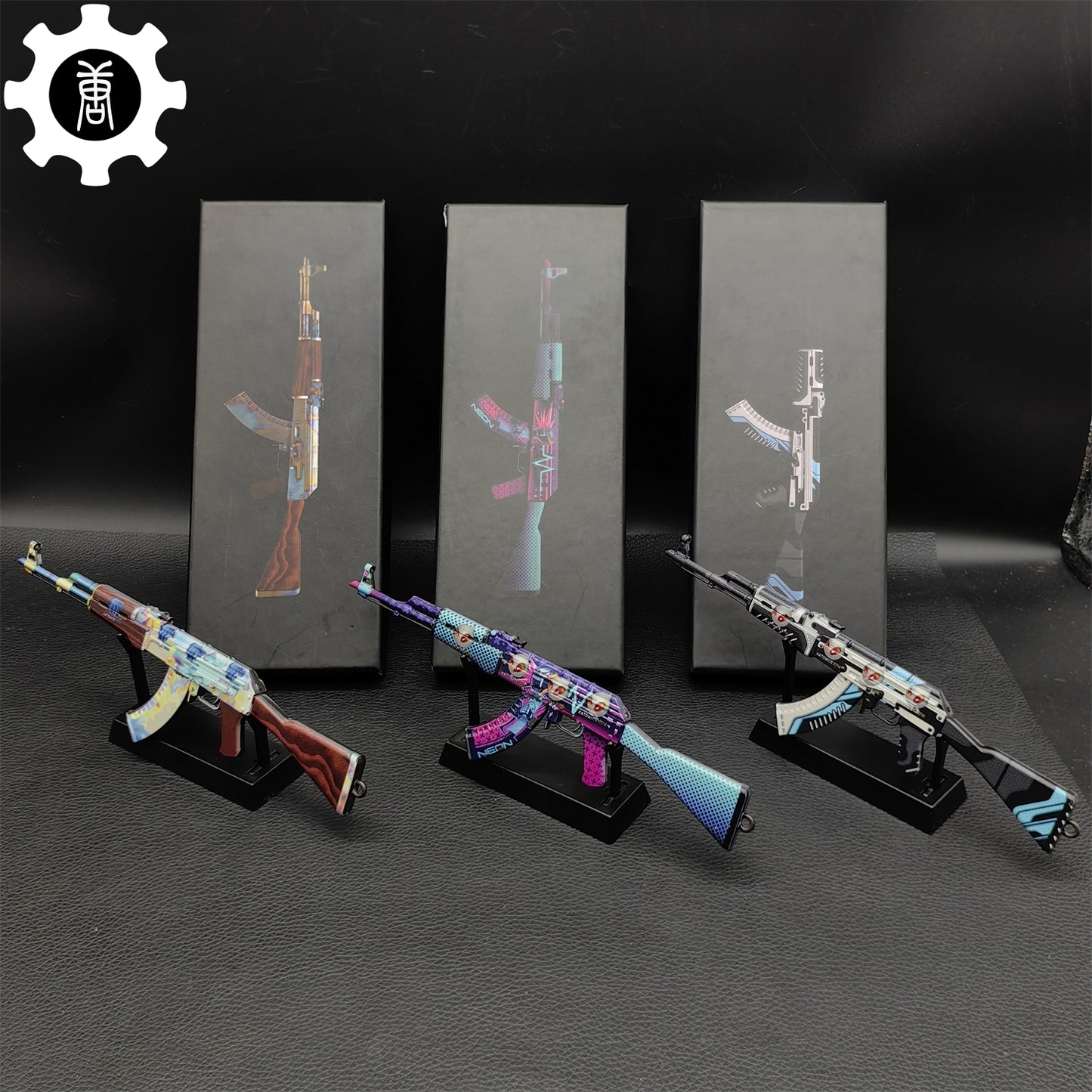 AK47 Neon Rider Case Hardened AK47 Vulcan Metal Gun Miniature