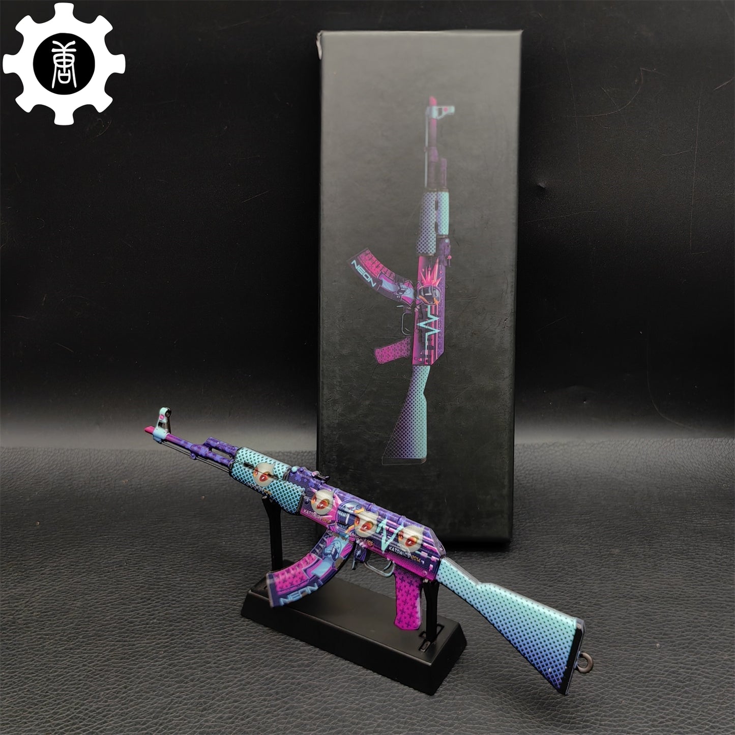 AK47 Neon Rider Case Hardened AK47 Vulcan Metal Gun Miniature