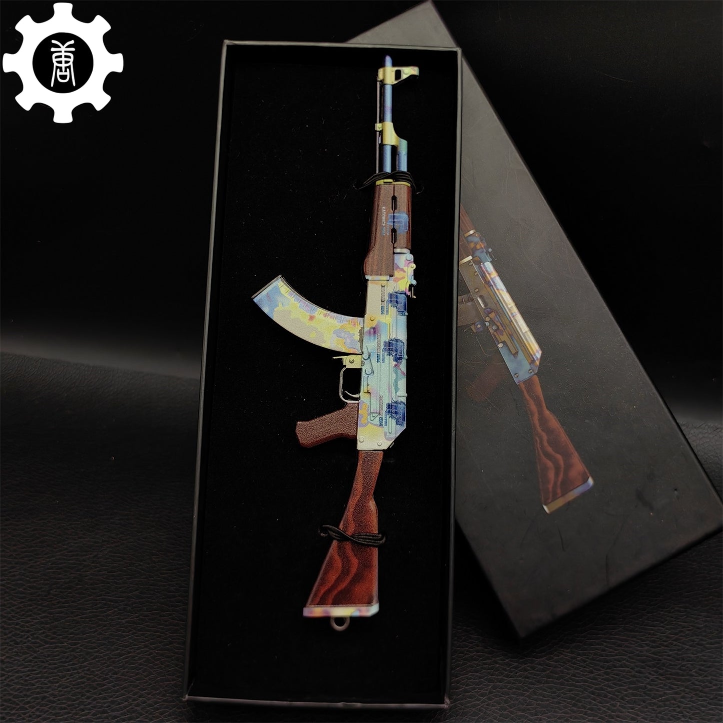 AK47 Neon Rider Case Hardened AK47 Vulcan Metal Gun Miniature